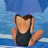 Black Labrador Face One Piece Swimsuit