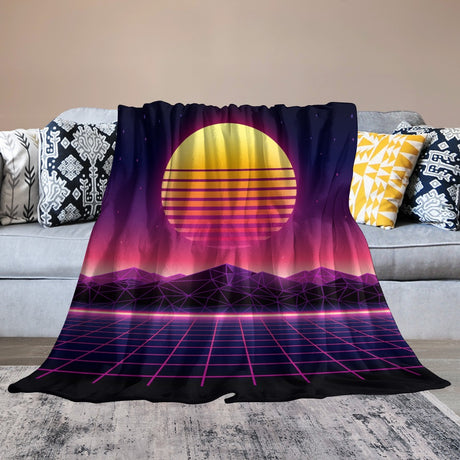 Synthwave Throw Blanket