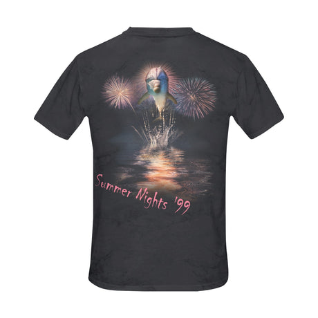Night Dolphin AOP Shirt | 90's 2000's Retro Dolphins T-Shirt