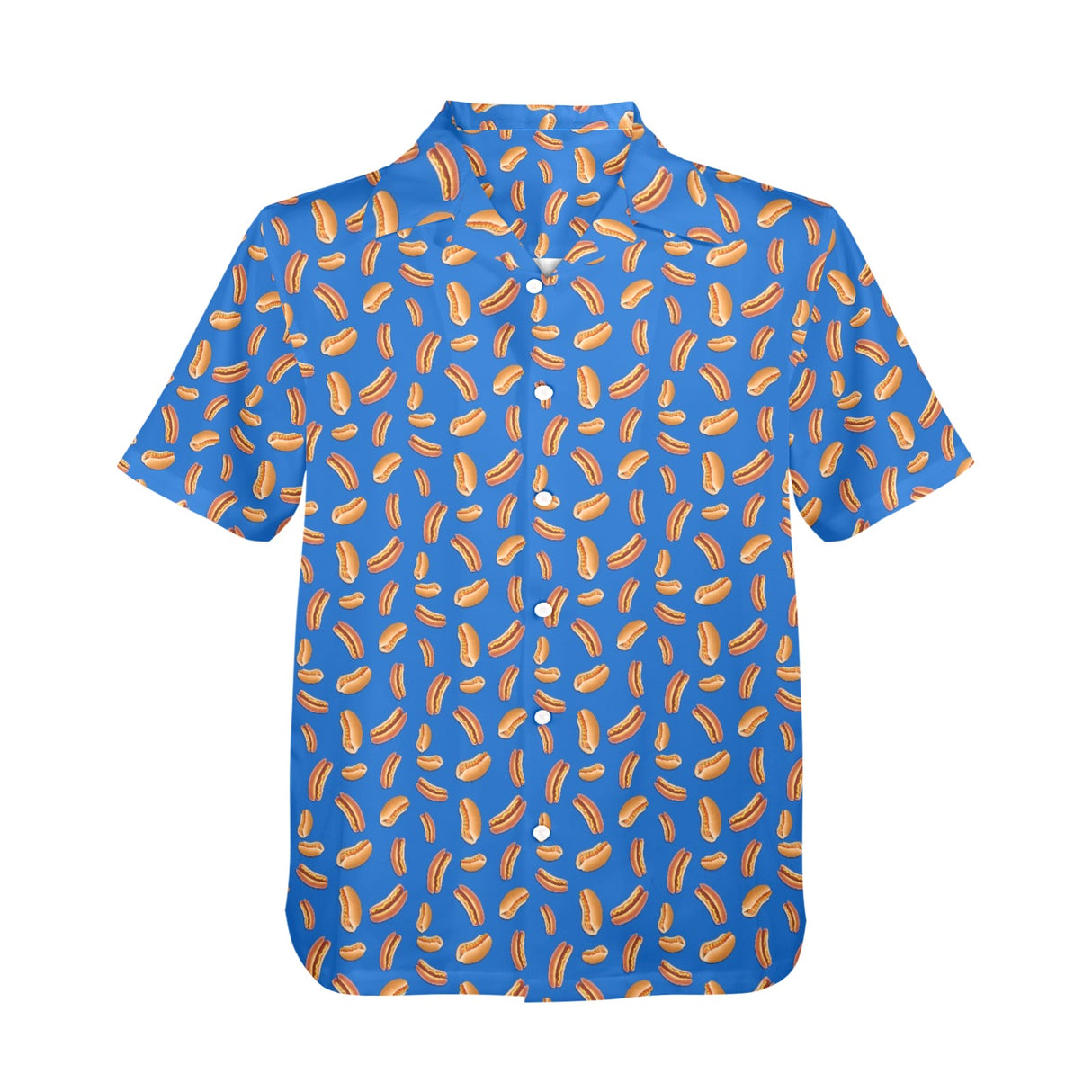 Hot Dog Hawaiian Shirt - BBQ Food Button-Up