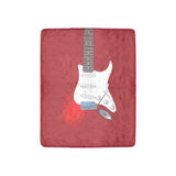 Red Guitar Throw Blanket