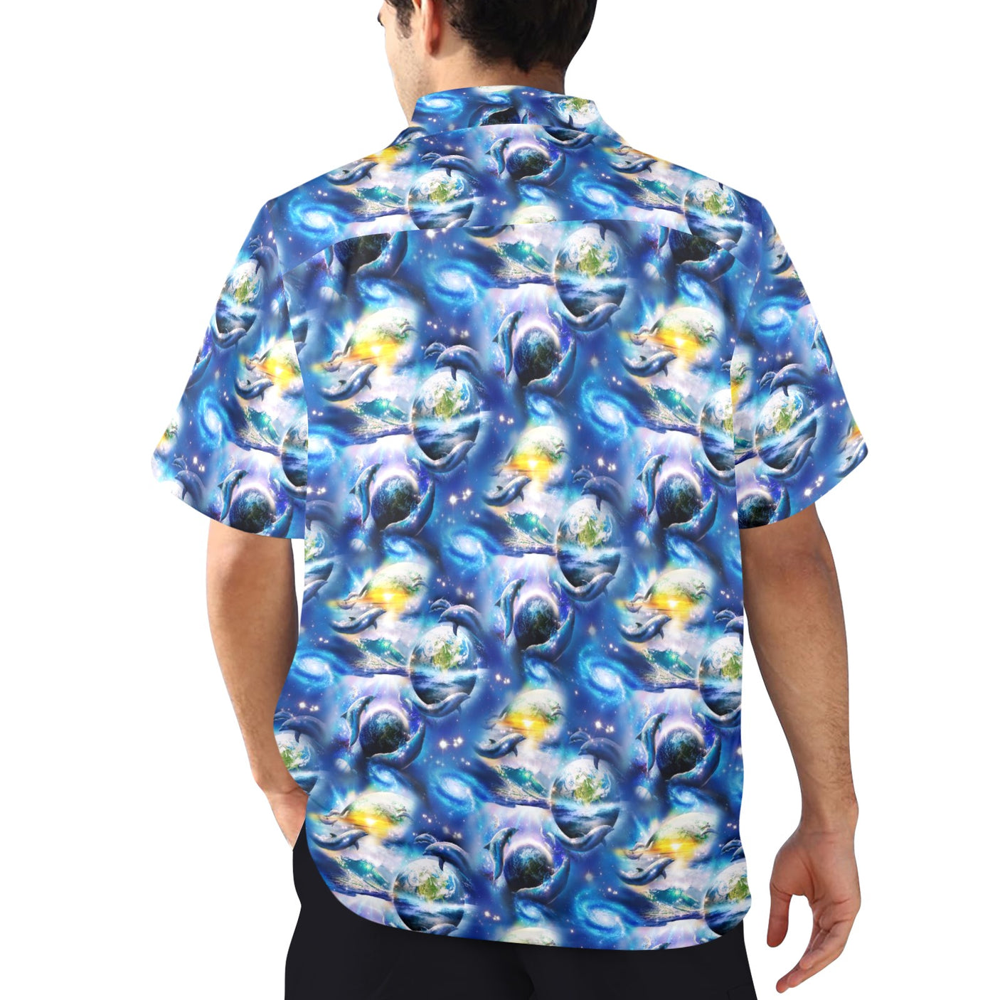 Galaxy Dolphin Hawaiian Shirt