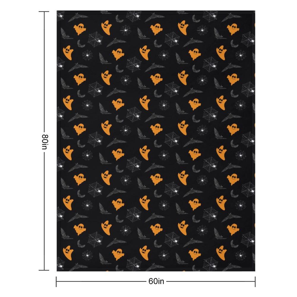 Bat Ghost Halloween Throw Blanket