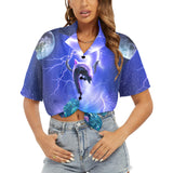 Lightning Dolphin Women's Hawaiian Shirt