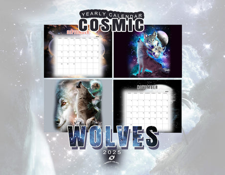 Cosmic Wolf Calendar 2025