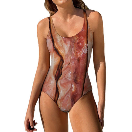 Bacon One Piece Swimsuit - Random Galaxy