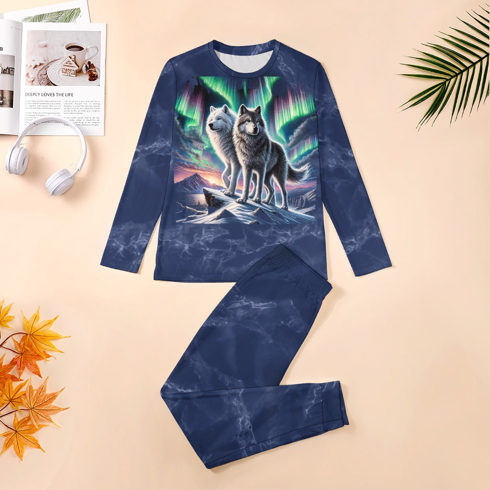 Northern Lights Wolf Pajamas