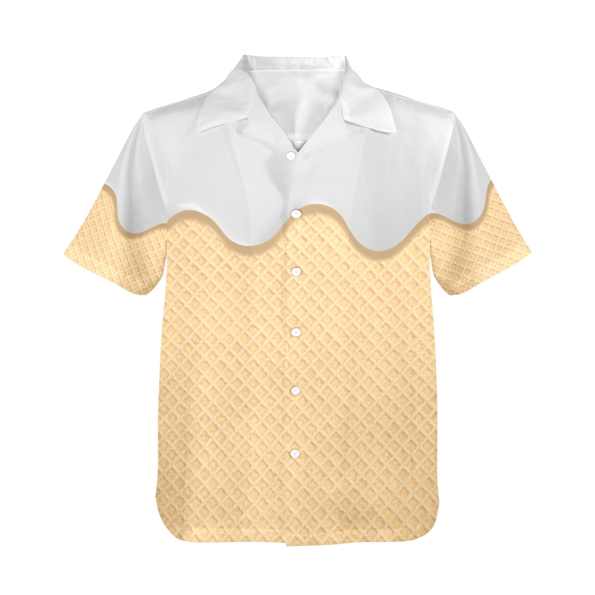 Ice Cream Hawaiian Shirt - Funny Summer Food Button-Up