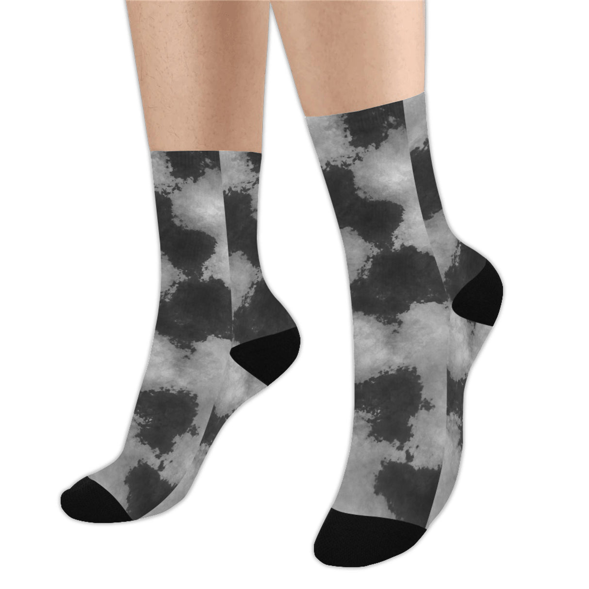 Black and White Tie Dye Socks