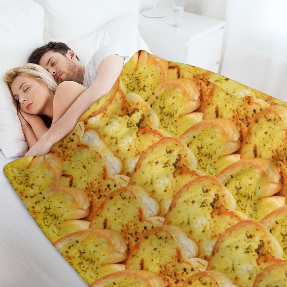 Garlic Bread Throw Blanket