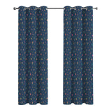 Retro 80s Curtains – Neon Geometric Grommet Set, 52 x 84 in