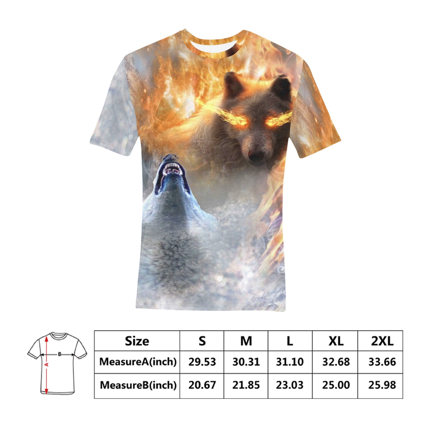 Fire Ice Wolf Shirt