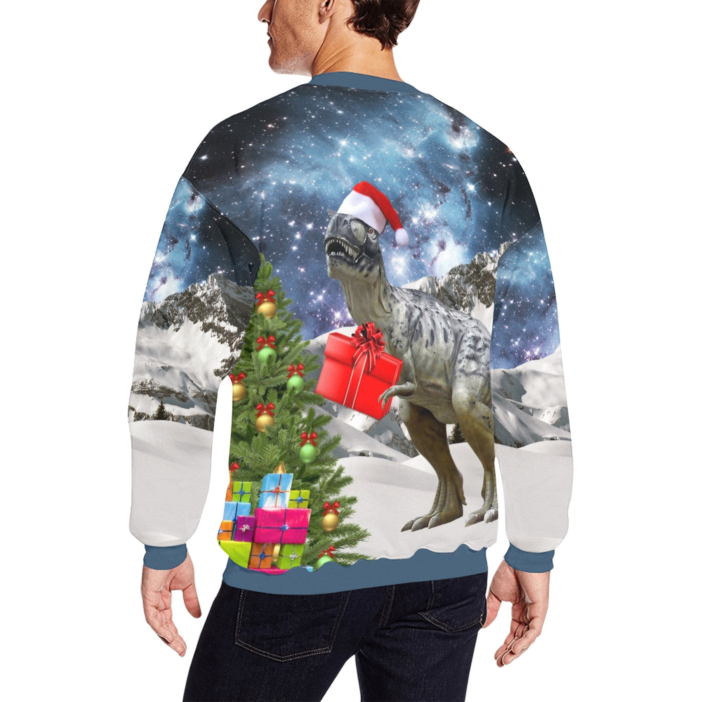 Santa Dinosaur Ugly Christmas Sweater