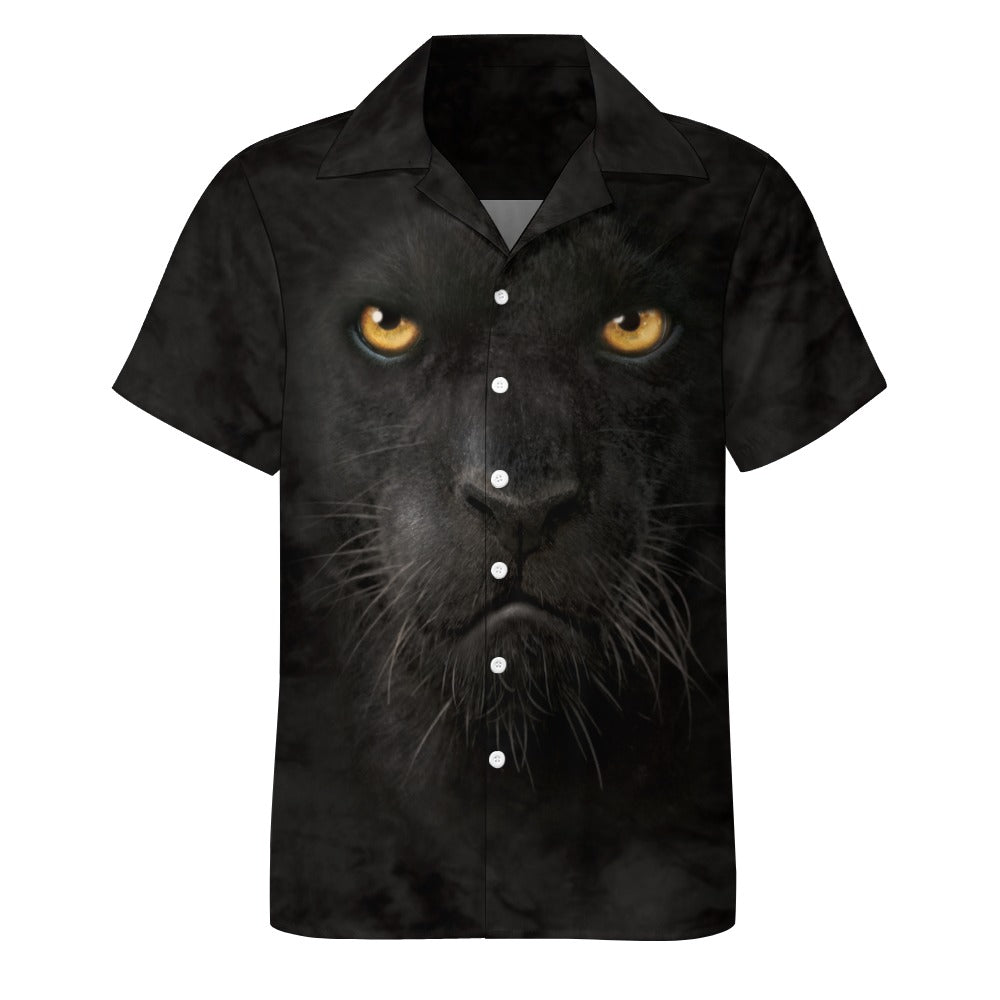 Panther Face Hawaiian Shirt | Button Up Down Shirt