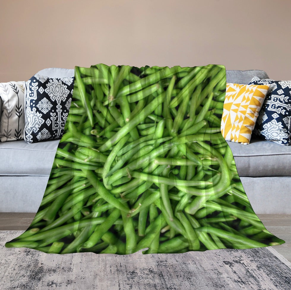 Green Bean Throw Blanket