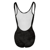 Black Kitten Face One Piece Swimsuit