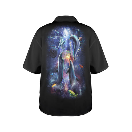 Space Dolphin Women's Hawaiian Shirt