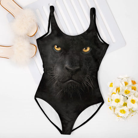 Panther Face One Piece Swimsuit