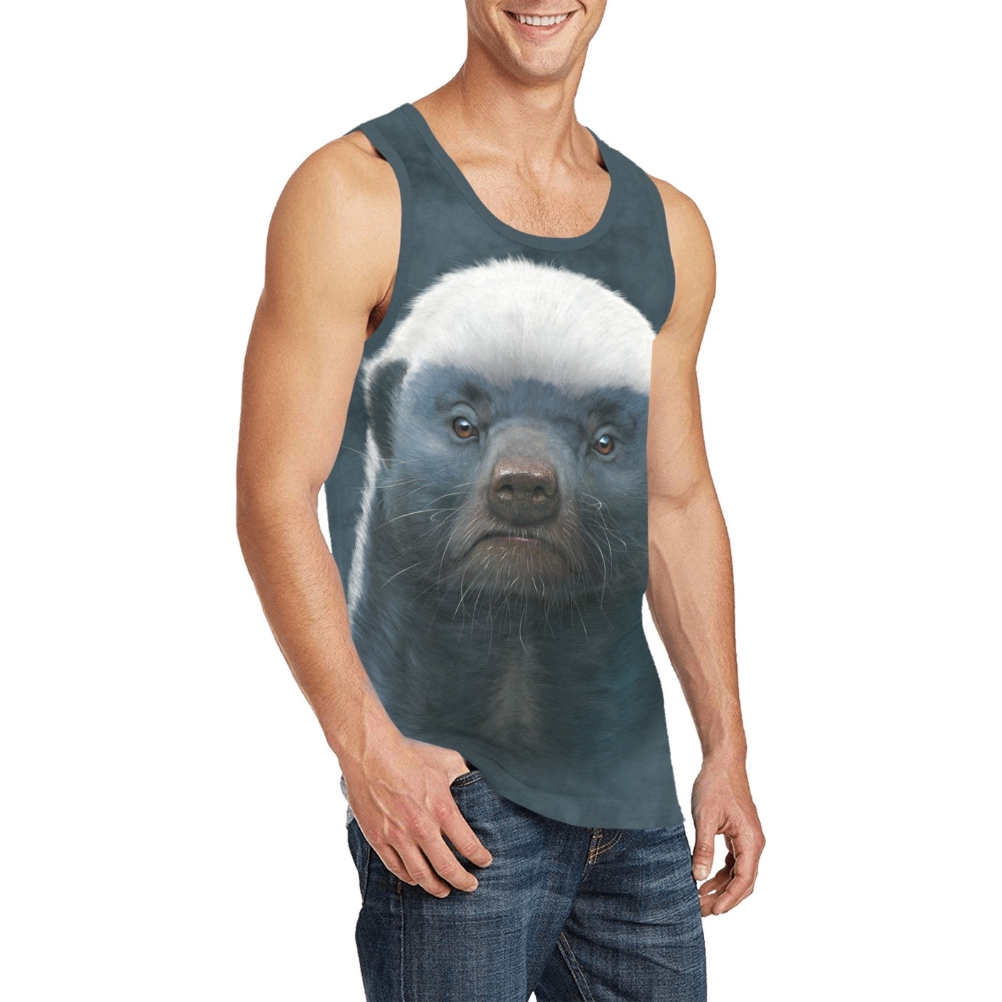 Honey Badger Face Tank Top