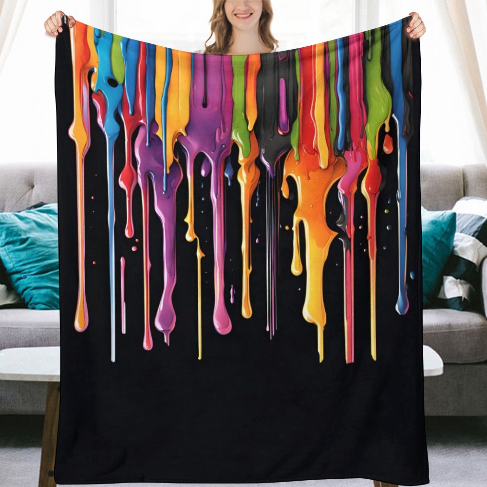 Paint Drip Throw Blanket