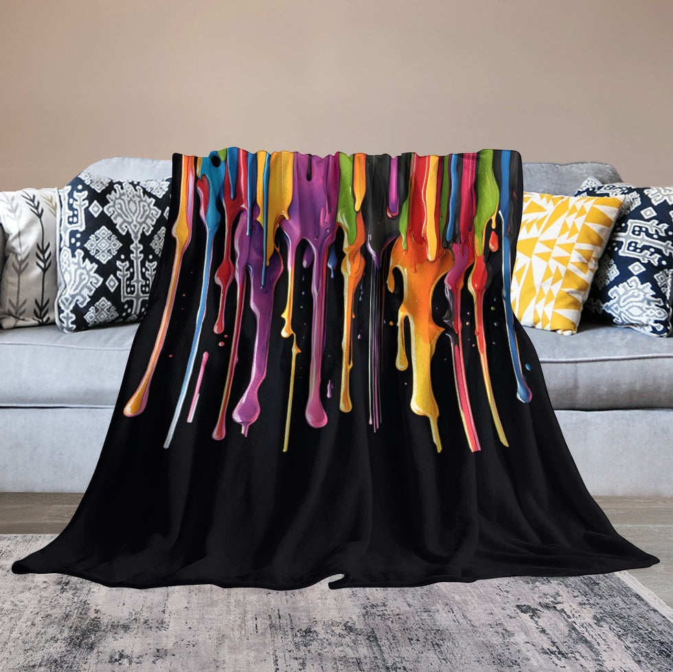 Paint Drip Throw Blanket