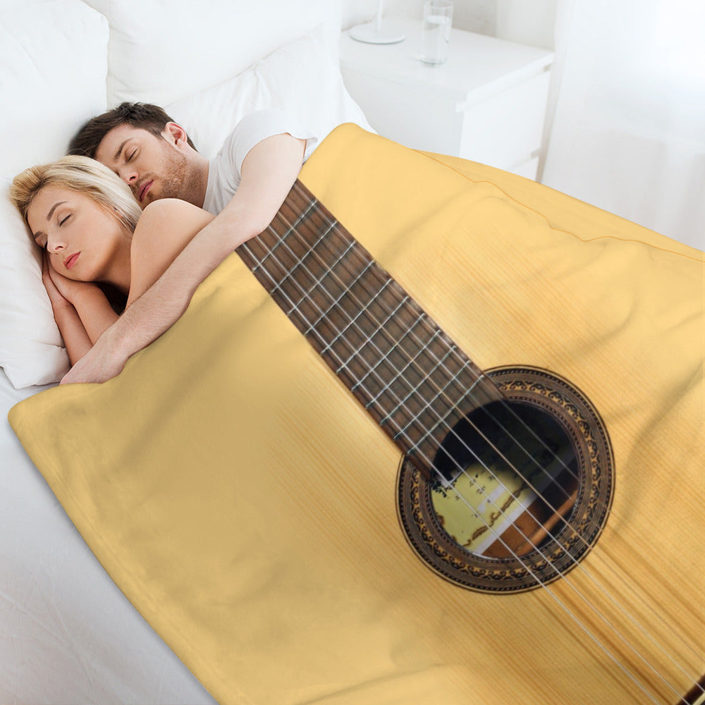 Acoustic Guitar Throw Blanket