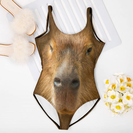 Capybara Face One Piece Swimsuit - Random Galaxy