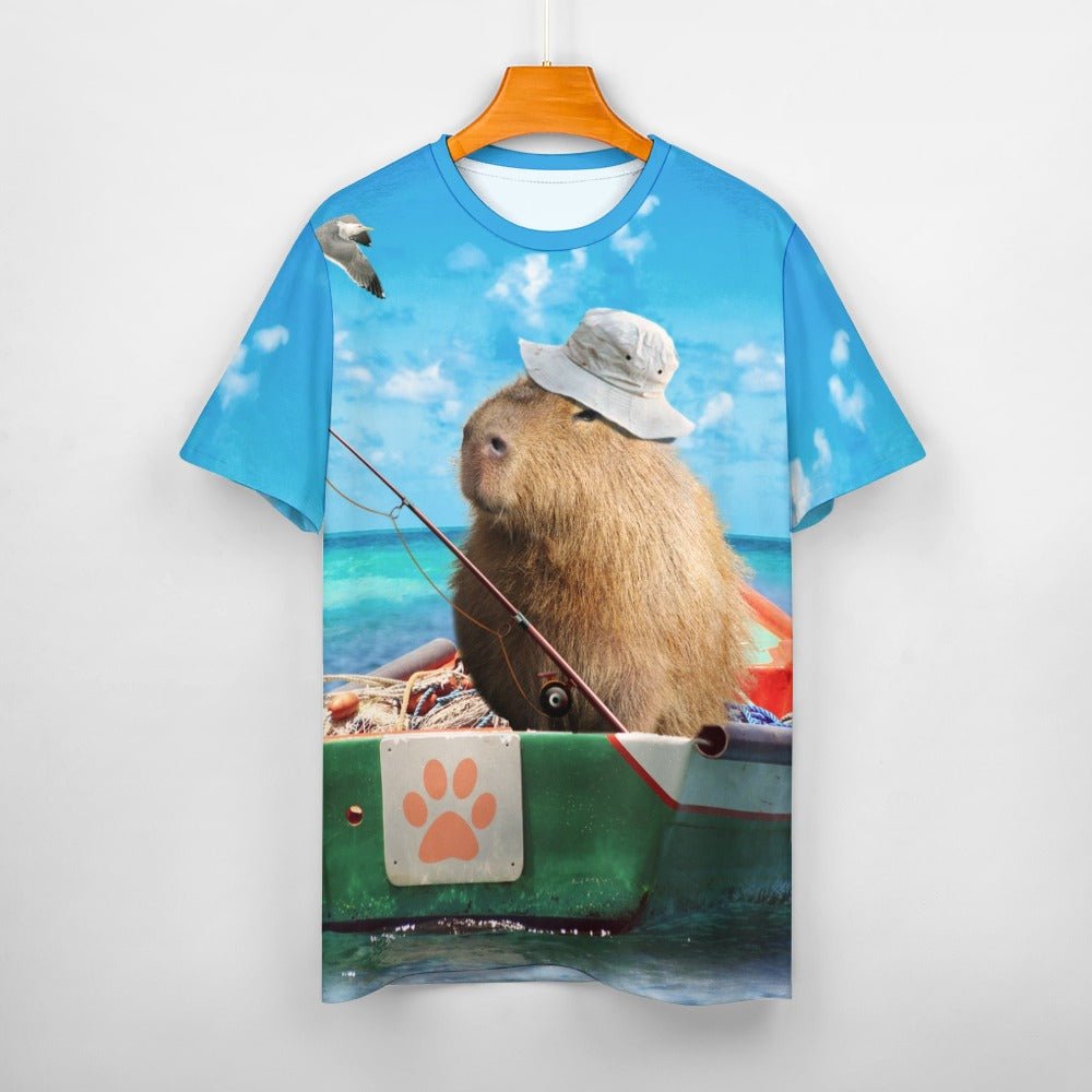 Capybara Fishing Shirt - Random Galaxy