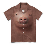 Pig Face Hawaiian Shirt | Button Up Down Shirt