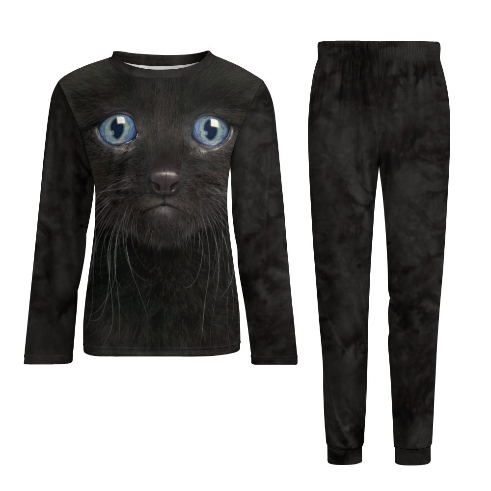 Black Kitten Face Pajamas