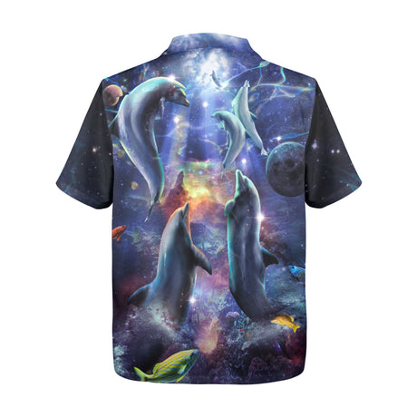 Galaxy Dolphin Hawaiian Shirt