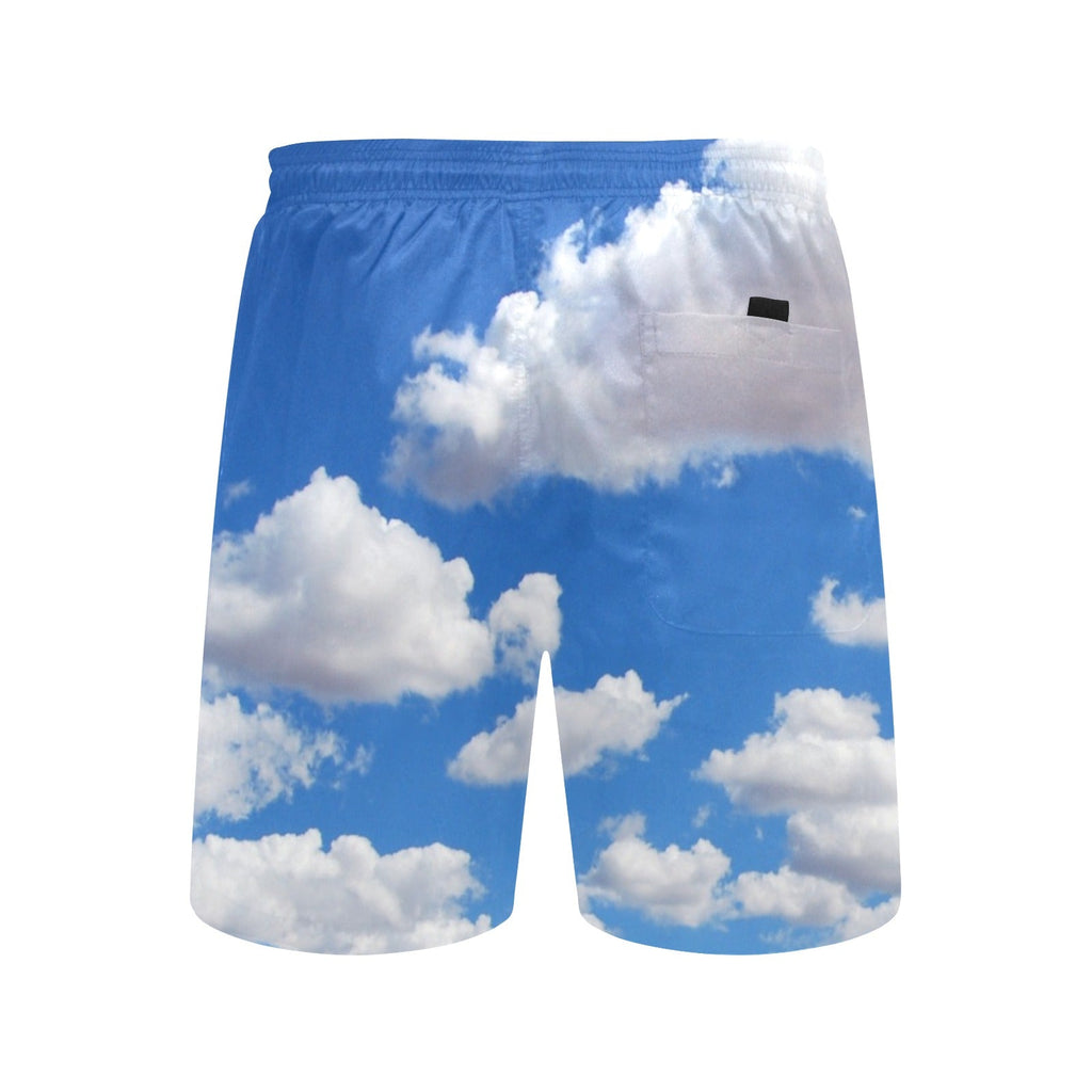 Clouds Swim Trunks | Men's Swimming Beach Shorts - Random Galaxy