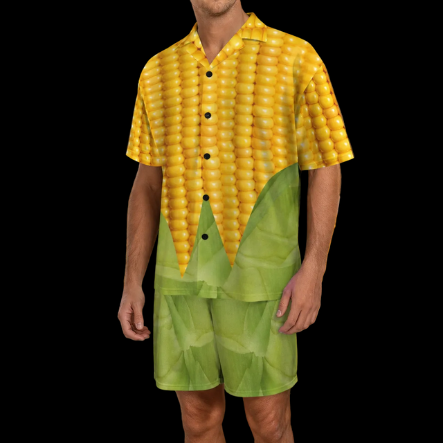 Corn Cob Pajamas for Men - funny corn bedroom product mockup