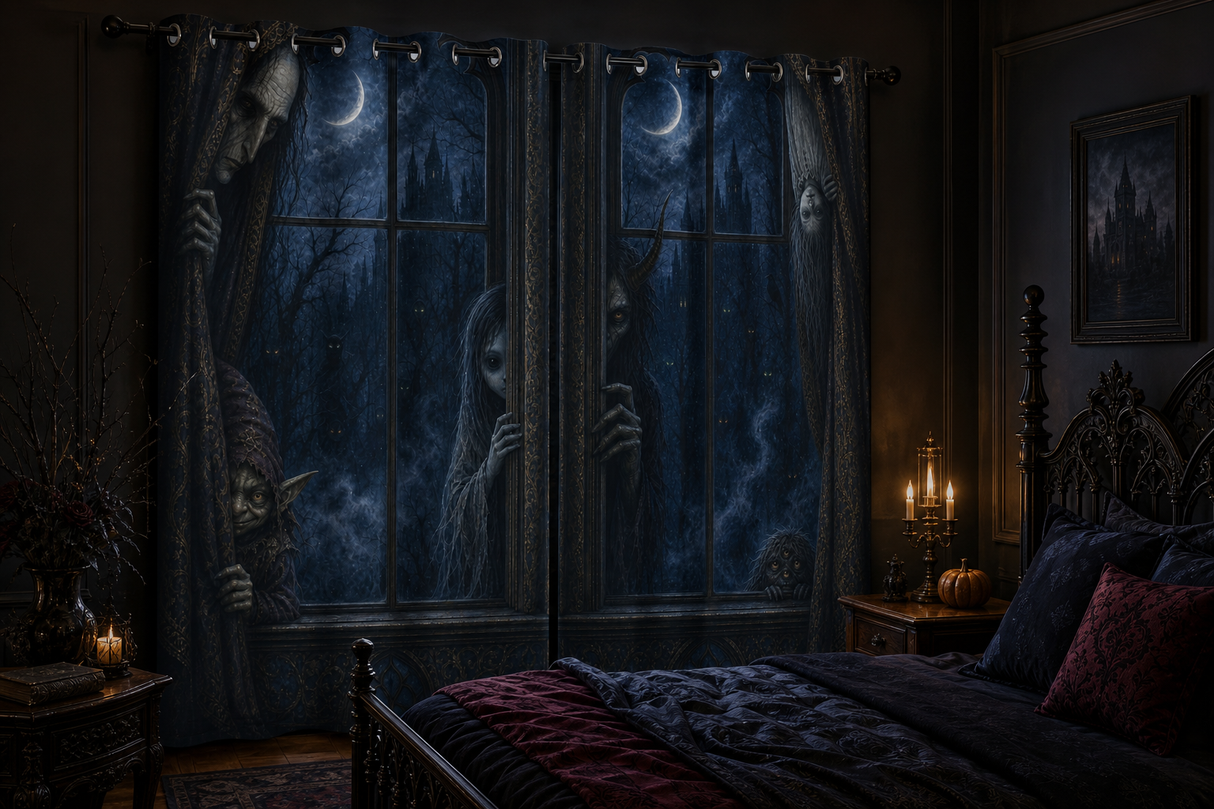 Curtain Creepers – Gothic Halloween Curtain Set