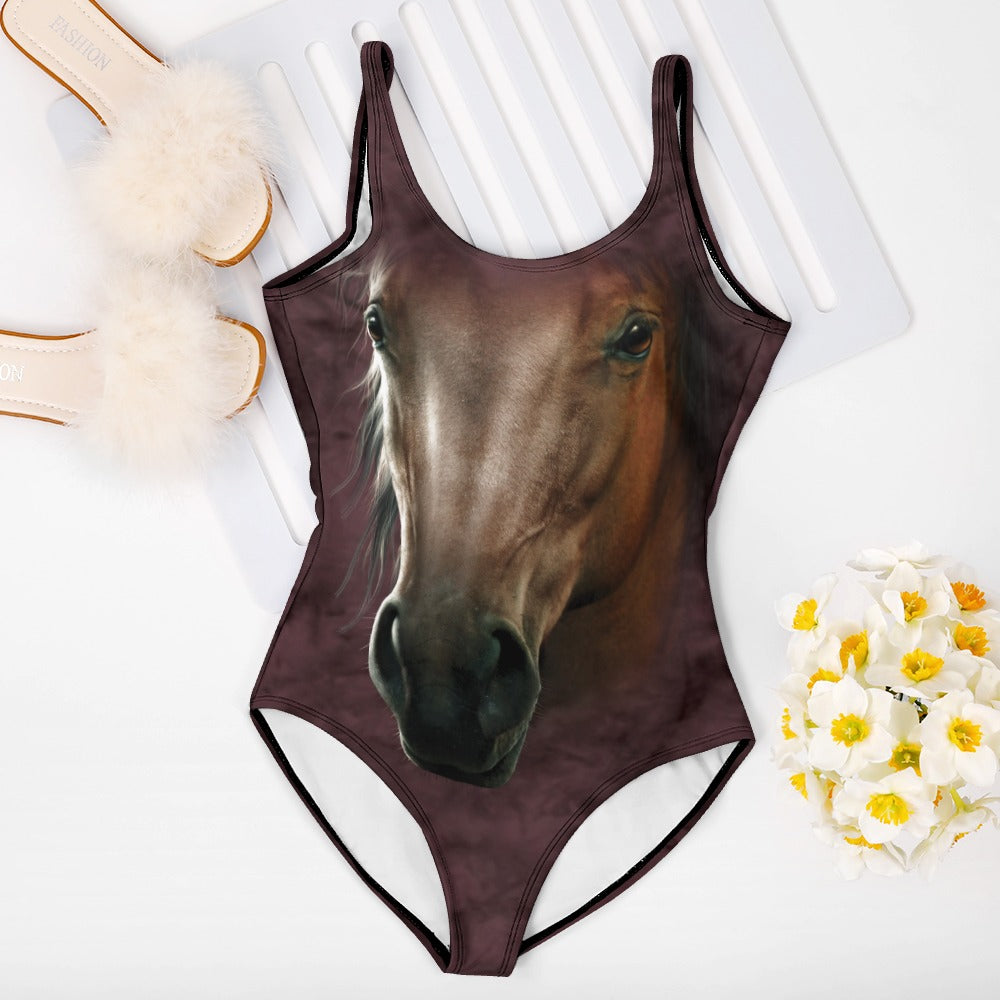 Horse Face One Piece Swimsuit