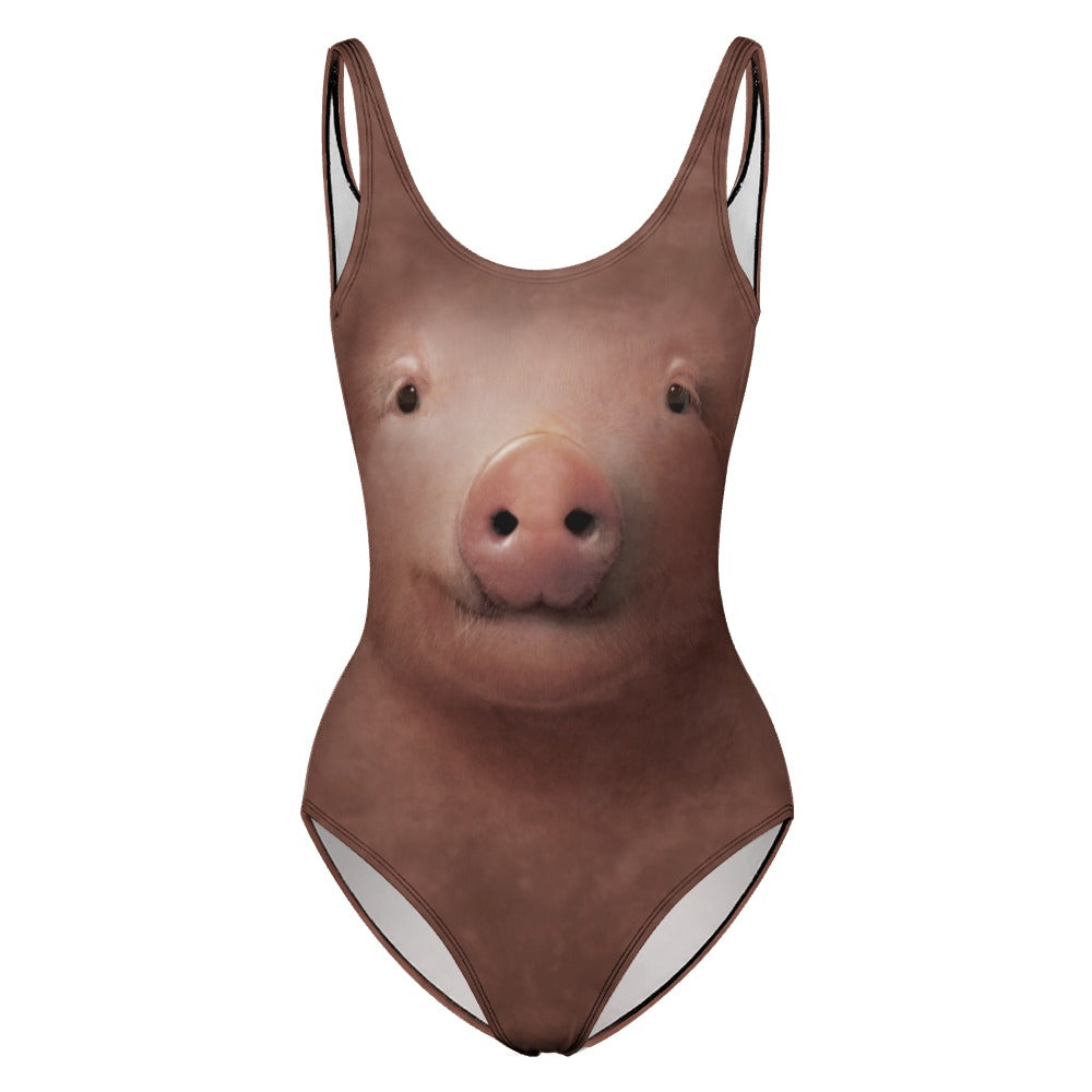 Pig Face One Piece Swimsuit