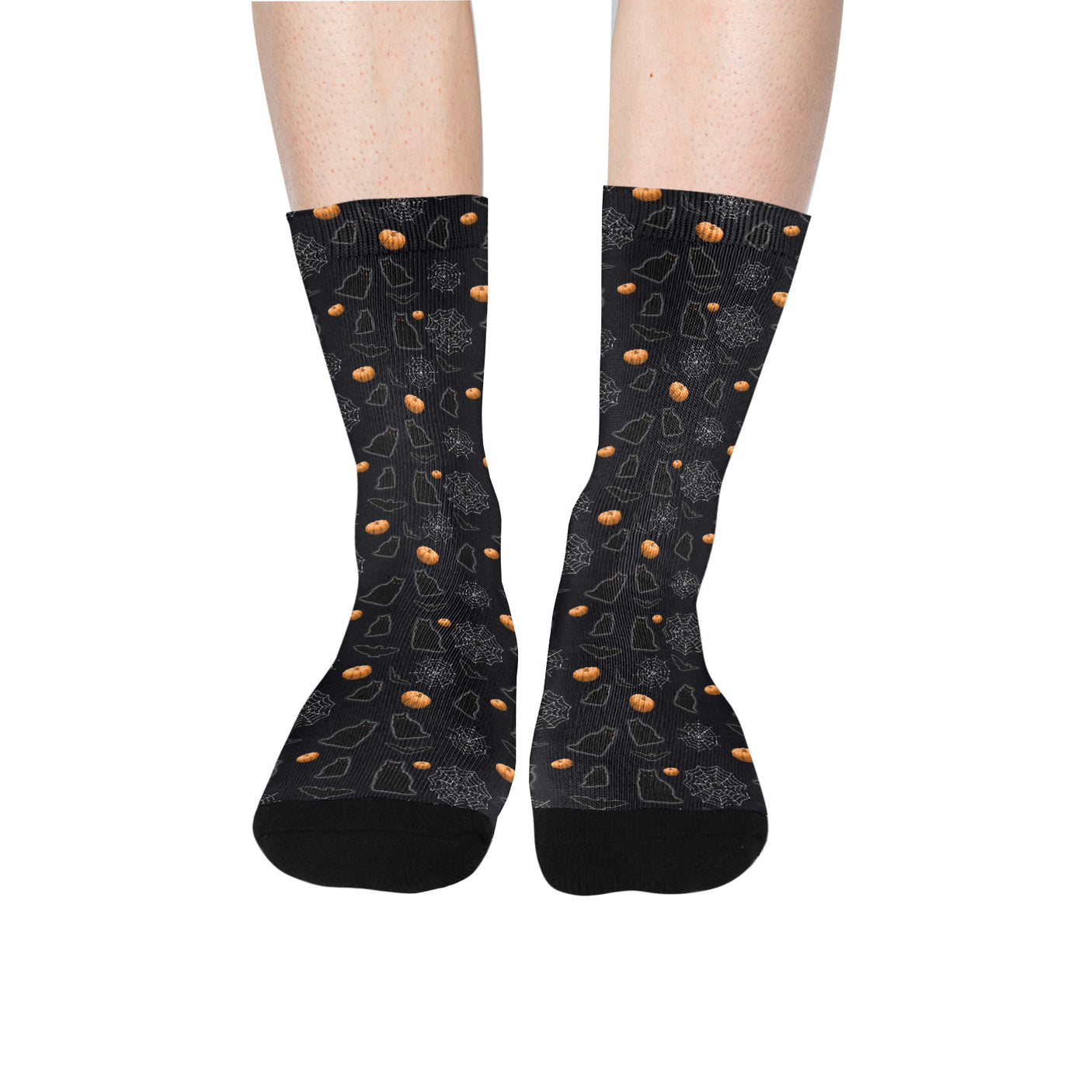 Black Cat Halloween Socks