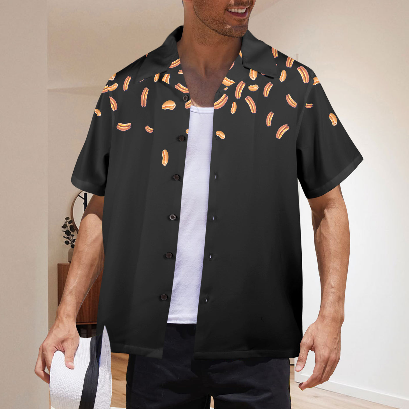 Hot Dog Hawaiian Shirt | Button Up Down Shirt