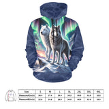 Northern Lights Wolf Hoodie