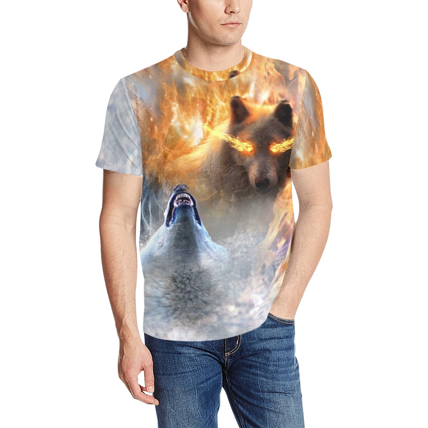 Fire Ice Wolf Shirt