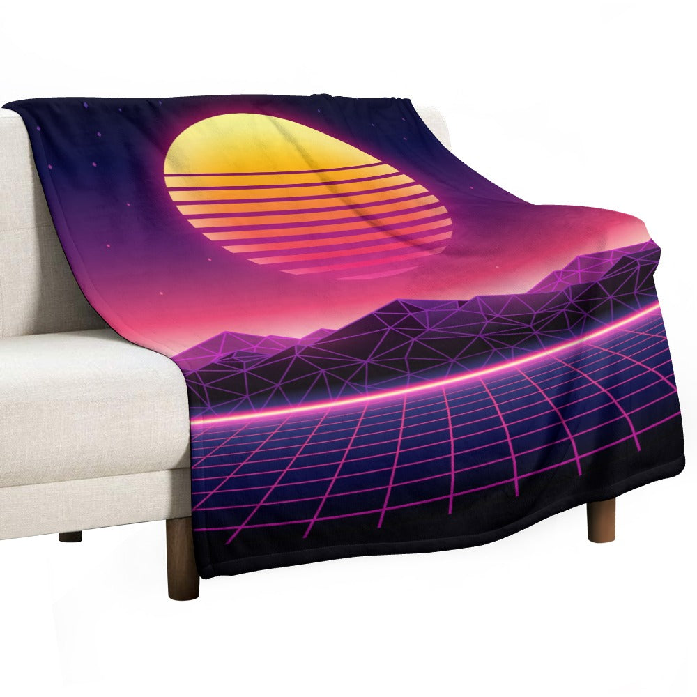 Synthwave Throw Blanket