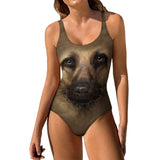 German Shepherd Face One Piece Swimsuit