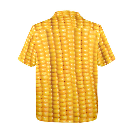 Corn Cob Hawaiian Shirt | Dog  Button Up Down Shirt