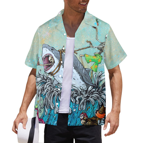 David Lozeau 'Great White Wave' Hawaiian Shirt