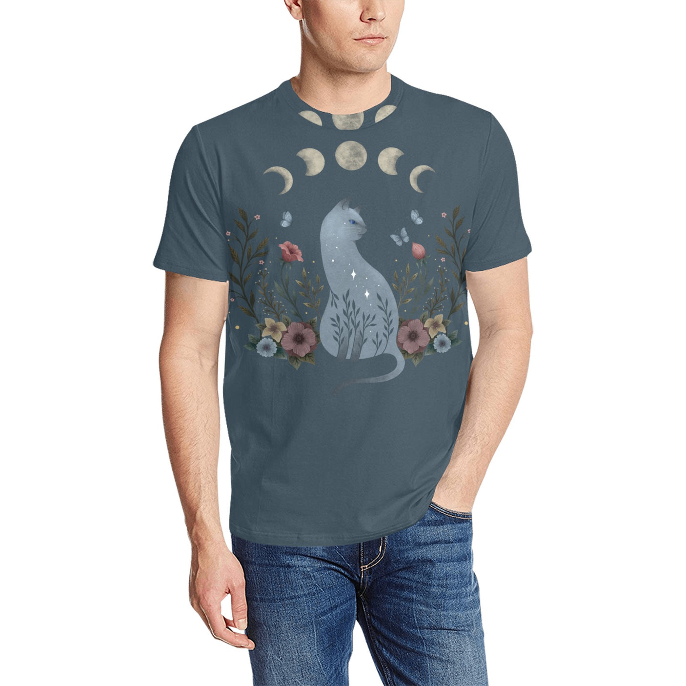 Episodic Drawing Moon Cat Shirt