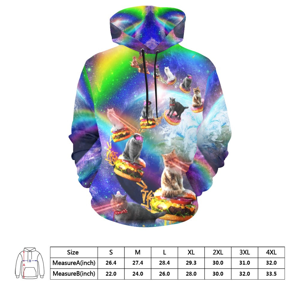 Rainbow Space Cat Hoodie