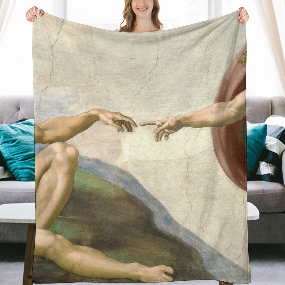 Creation of Adam Throw Blanket