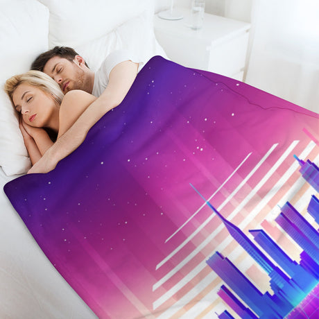 Synthwave Throw Blanket