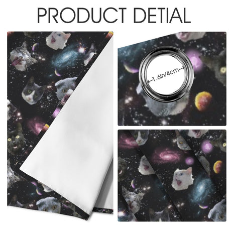 Space Guinea Pig Curtains – Galaxy Grommet Set, 52 x 84 in