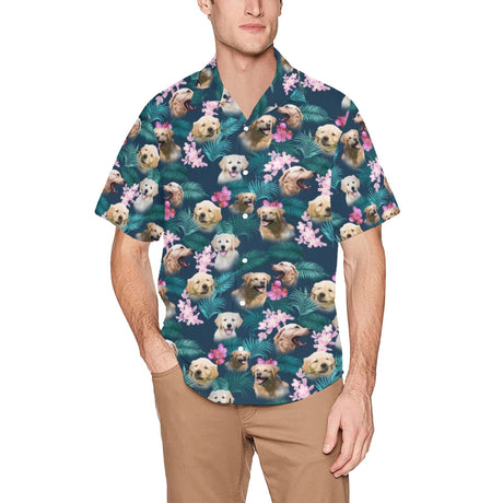 Golden Retriever Hawaiian Shirt | Dog  Button Up Down Shirt